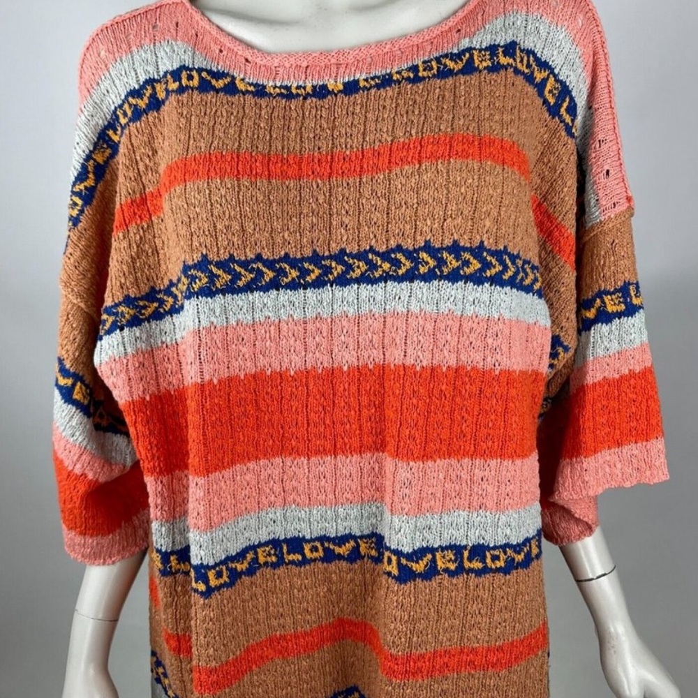 Free People Hidden Love Striped Tunic Sweater - Picture 4 of 8
